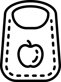 Baby Apron Craft Design Svg File, Free Vectors File